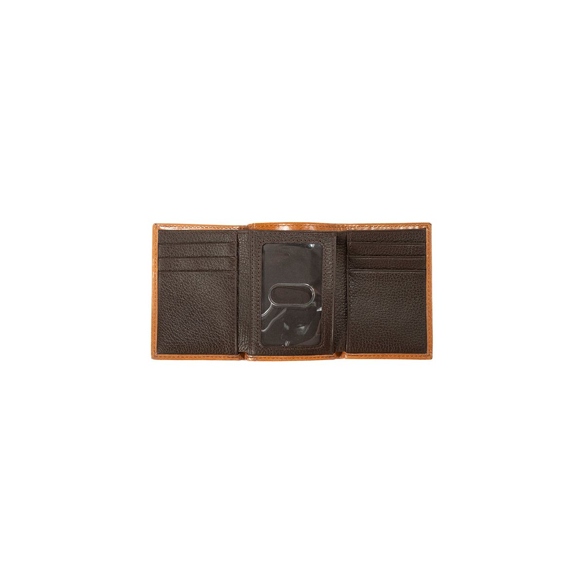 Men's Nocona Tan Trifold Style 100% Leather Wallet N500047208 - Crazy House Western Wear