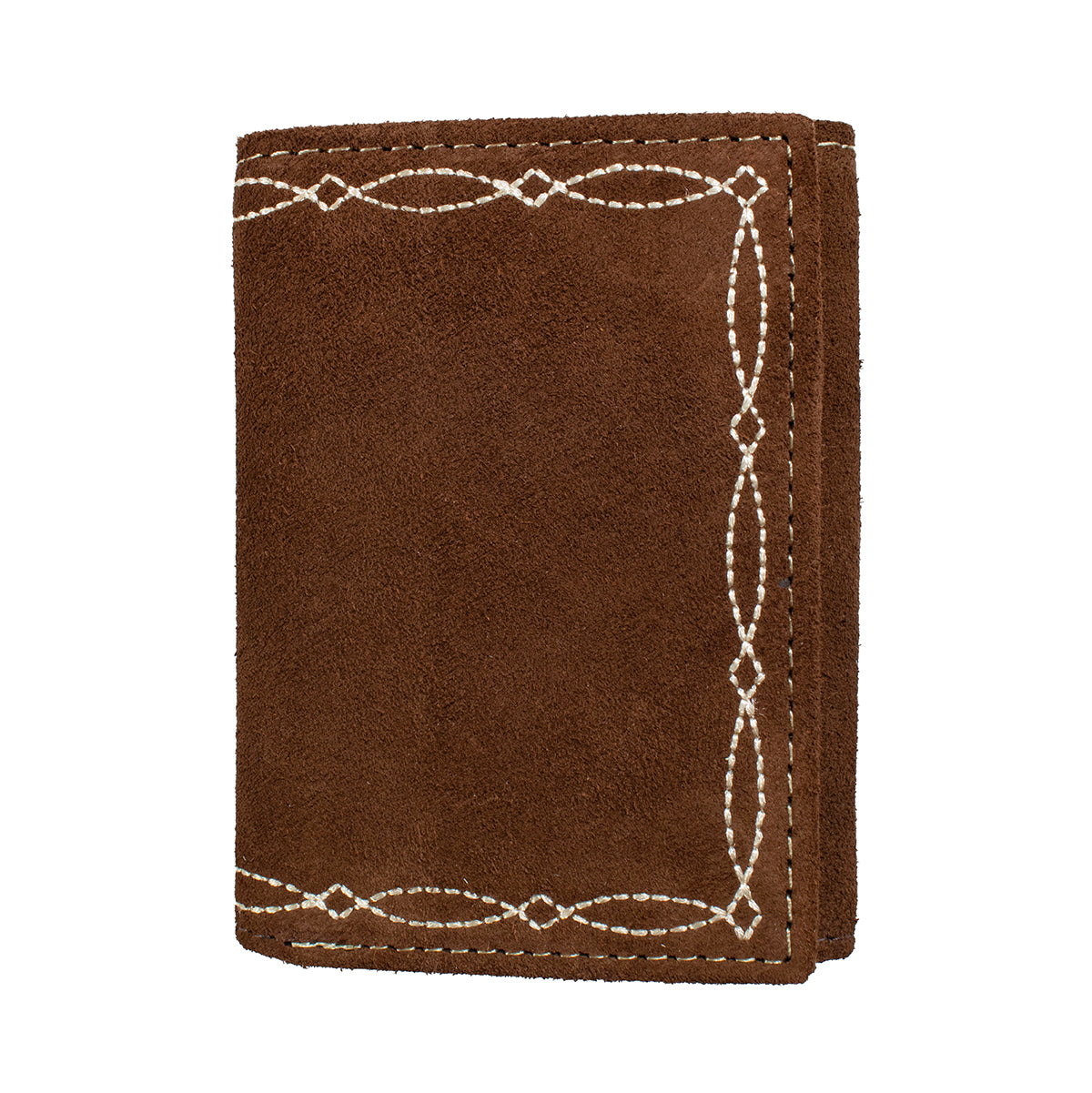 Nocona Men's Trifold Roughout Boot Stitched Wallet