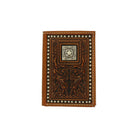 Men's Nocona Trifold Wallet with Leather Tolling and Concho N5410502 - Crazy House Western Wear