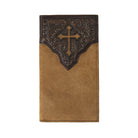 Men's Nocona Rodeo Style Cross Engraved Leather Wallet N5413508 - Crazy House Western Wear