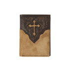 Men's Nocona Genuine Leather Cross Engraved Wallet N5413608 - Crazy House Western Wear