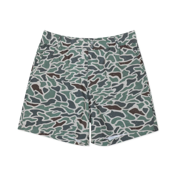 ★BAD BLOOD★ Vintage Club Boy Shorts - Green Camo Unisex Green Camo Punk Short - Nuclear Waste