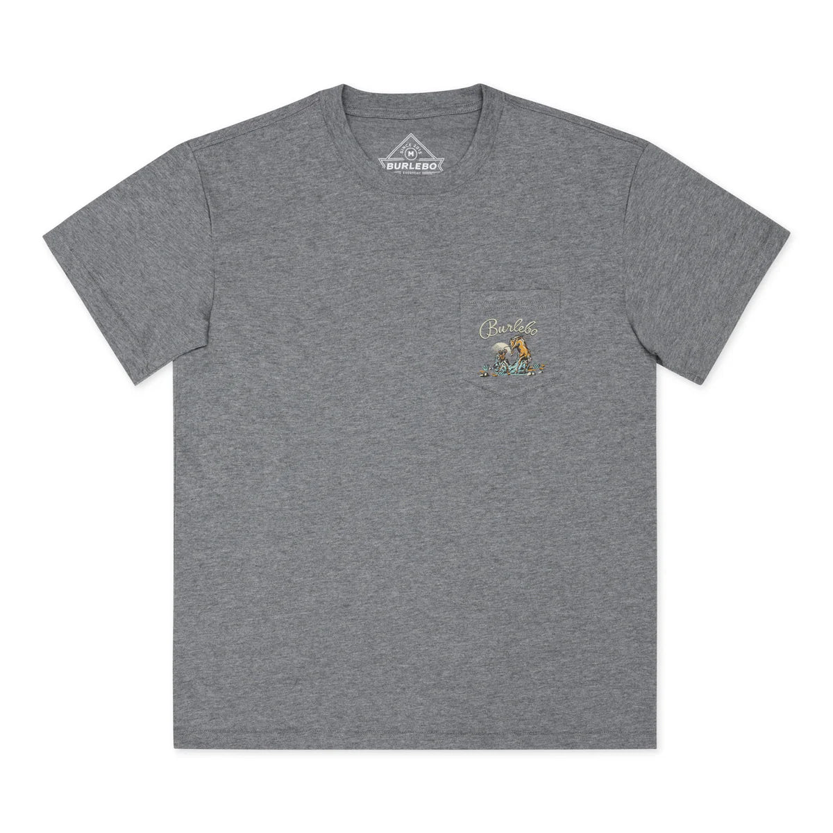 Men's Burlebo Cowboy Up - Dark Heather Grey Short Sleeve Shirt CU-SS-DHG