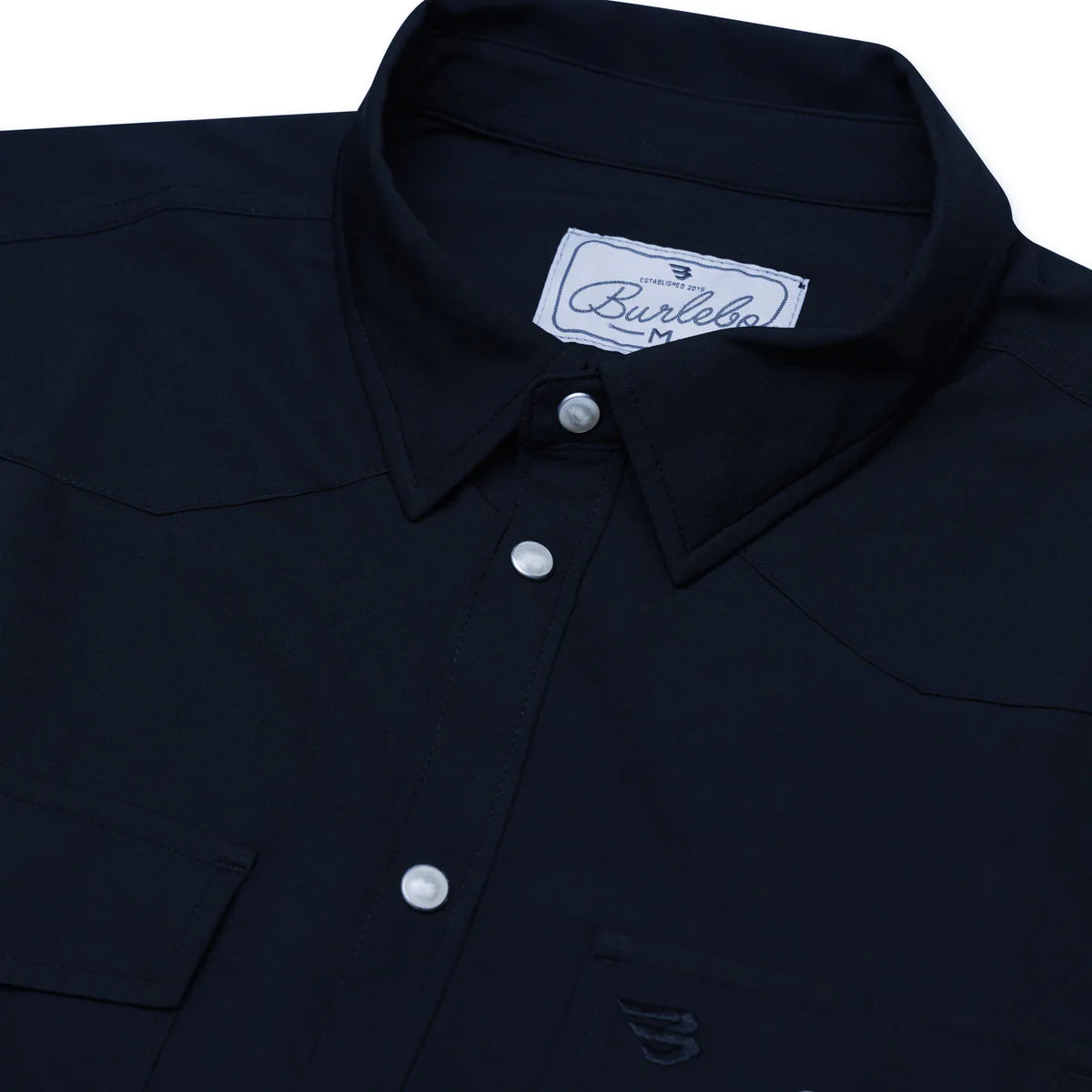 Men's Burlebo Performance Western Shirt - Navy PWS-NVY