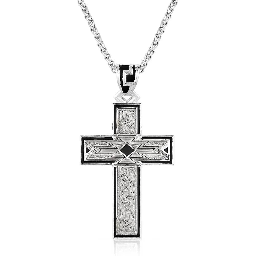 Men's Montana Silversmiths Southwest Horizon Cross Necklace NC6171