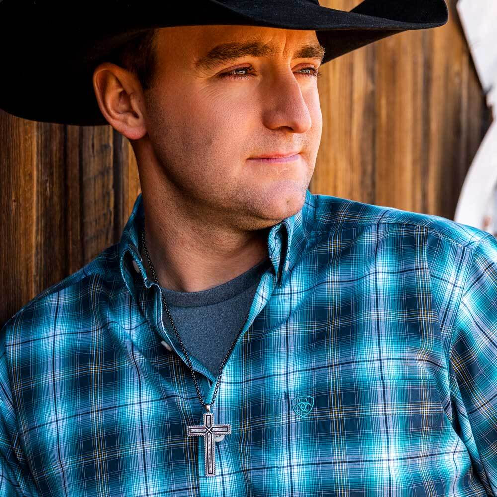 Men's Montana Silversmiths Stability In Faith Cross Necklace NC6182