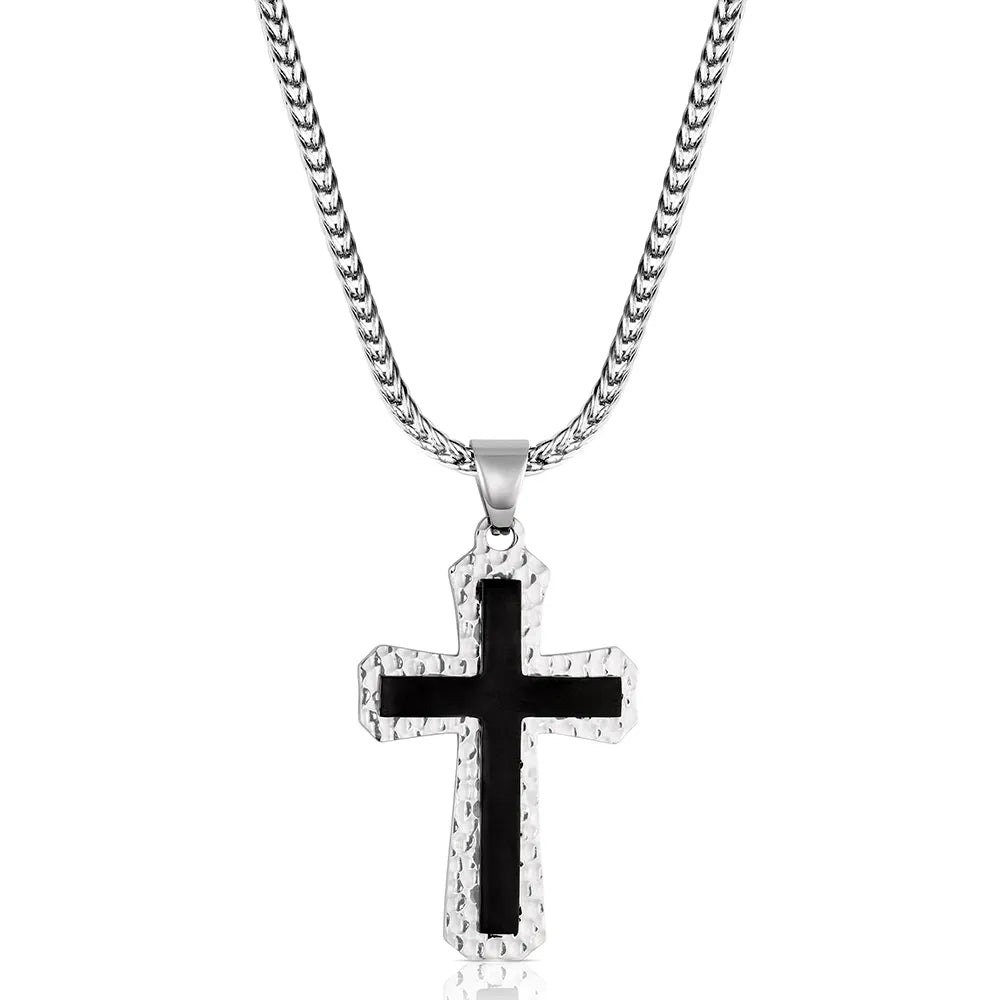 Montana Silversmiths Men's Cast Your Worries Cross Necklace NC6596