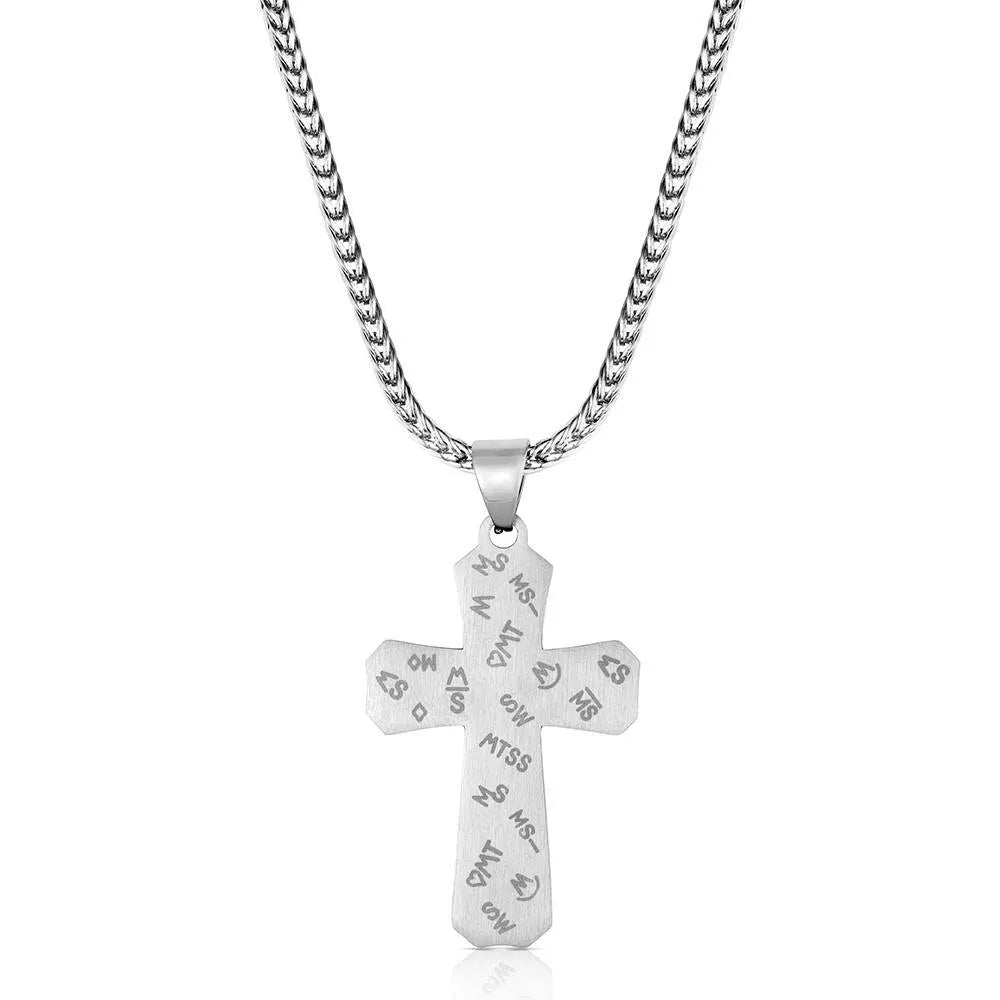 Montana Silversmiths Men's Cast Your Worries Cross Necklace NC6596