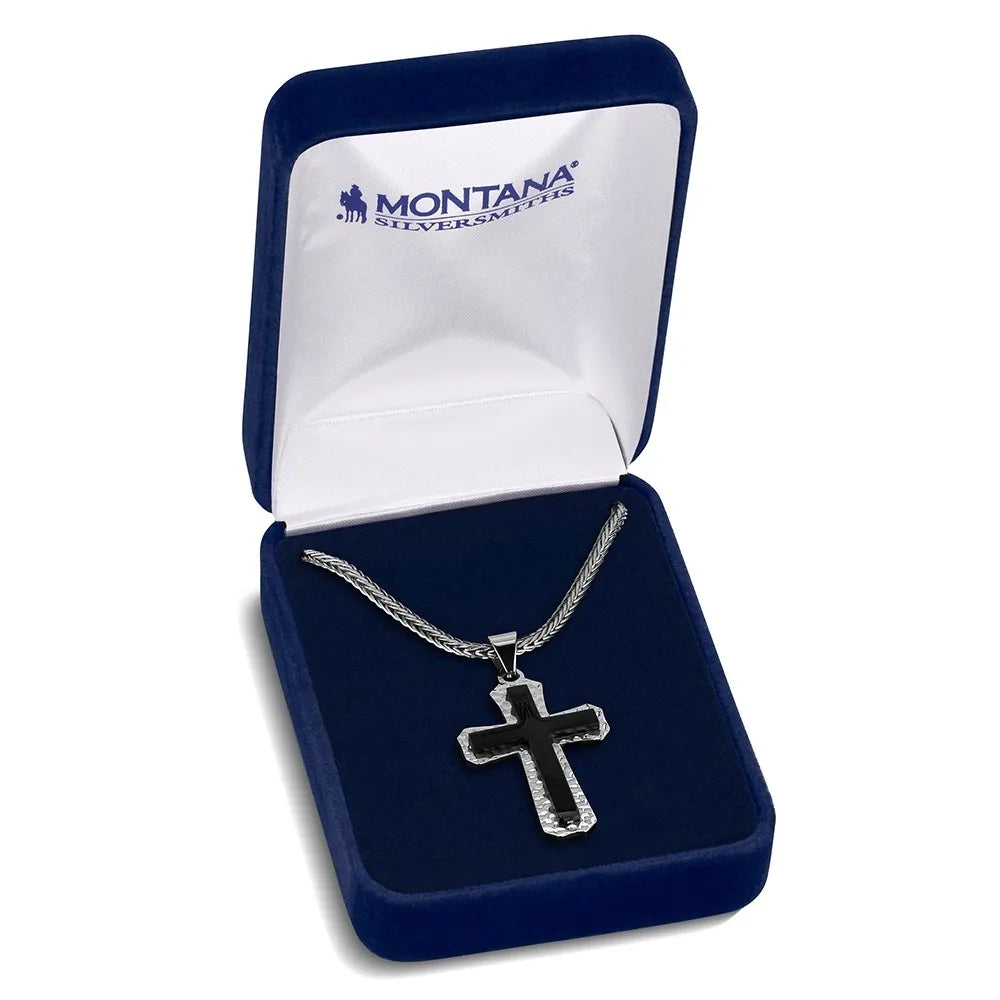 Montana Silversmiths Men's Cast Your Worries Cross Necklace NC6596