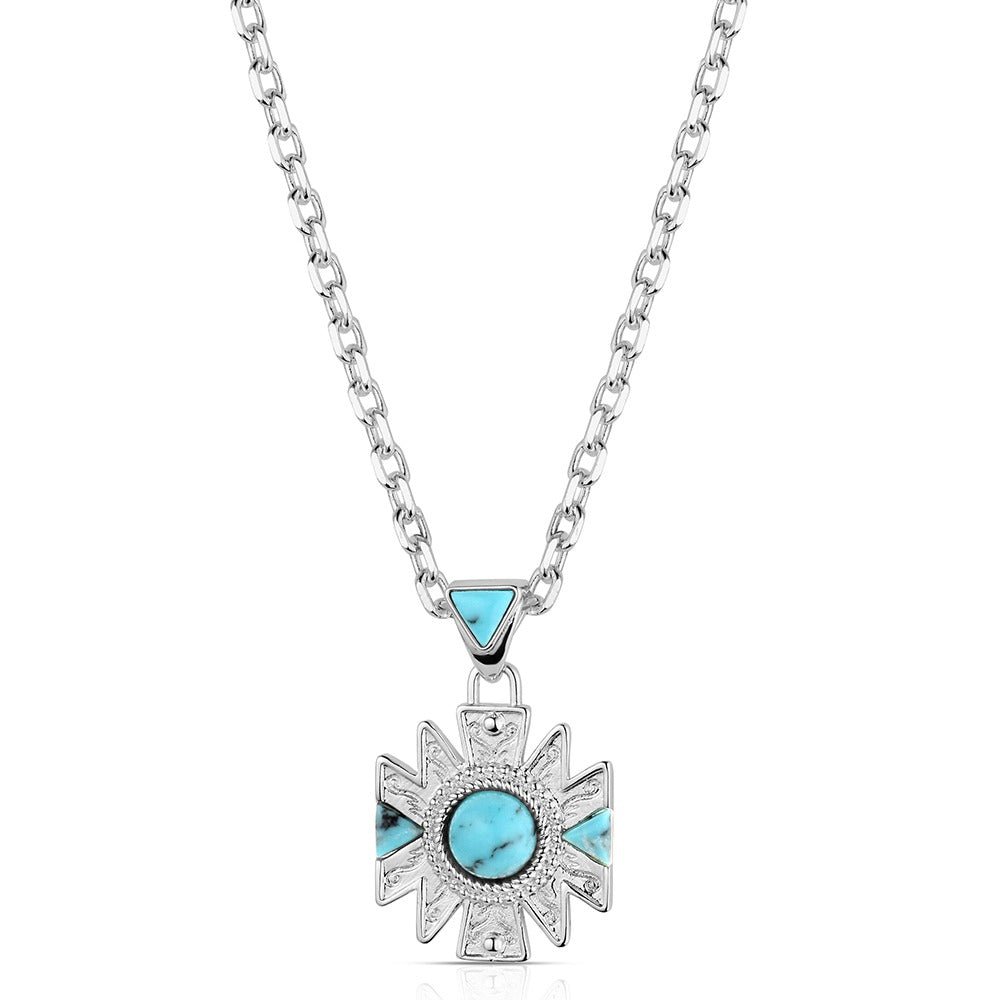 Montana Silversmiths Women's Southwestern Sun Turquoise Necklace NC6603