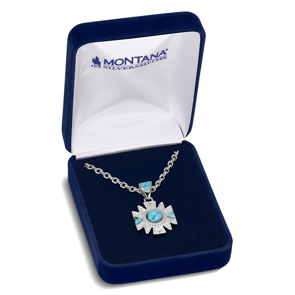 Montana Silversmiths Women's Southwestern Sun Turquoise Necklace NC6603