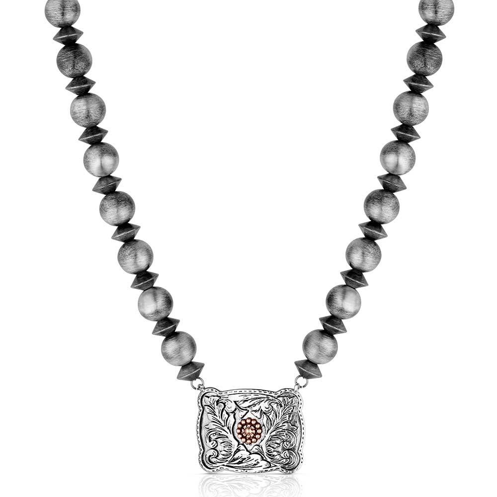 Montana Silversmiths Women's Cowgirl Pearls Buckle Necklace NC6608