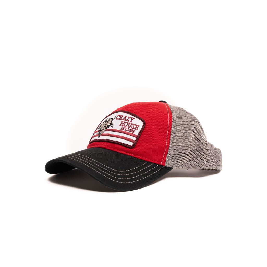 Crazy House Unisex Red and Gray Snapback with est 1992 Patch - Crazy House Western Wear