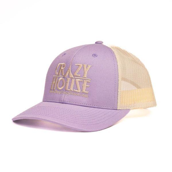 Lilac Trucker Snapback With Crazy House Stitching - Crazy House Western Wear