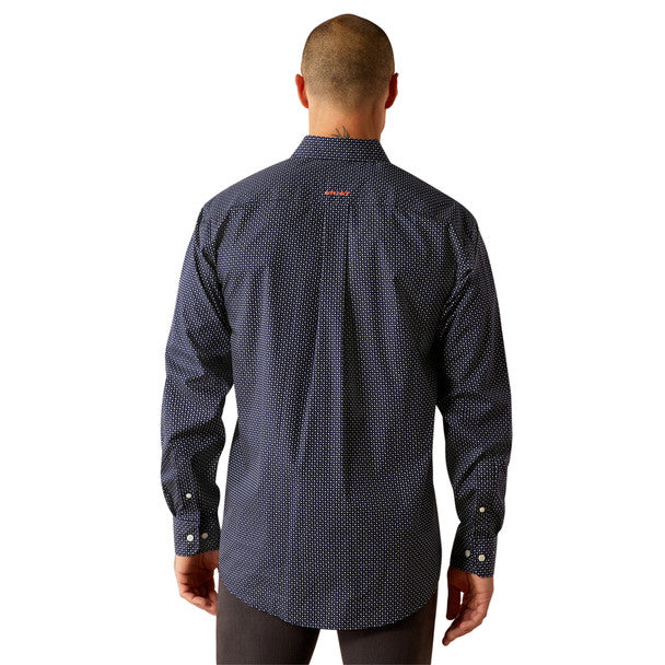 Men's Ariat Orrell Wf Classic Navy Print 10054826 - Crazy House Western Wear