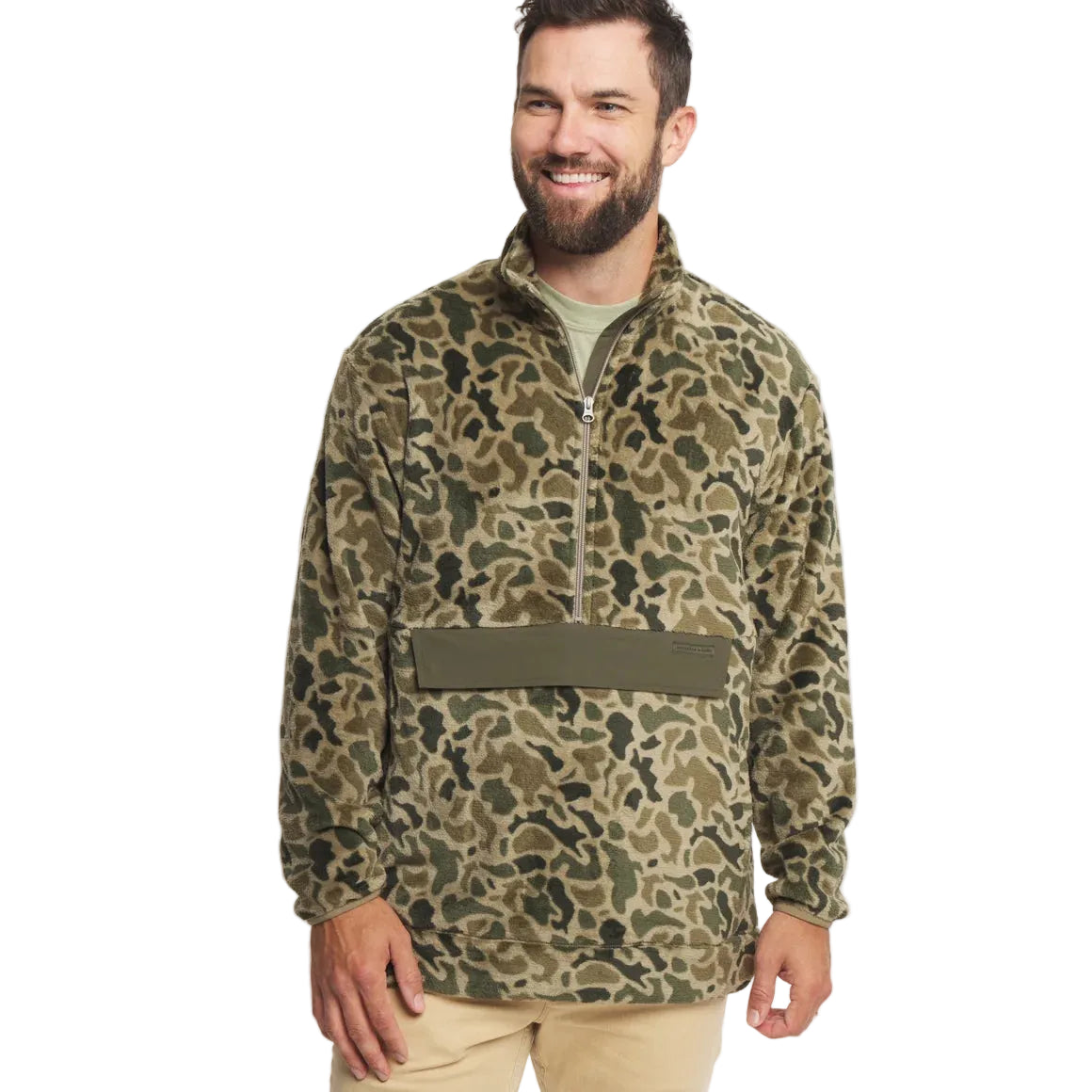 Southern Marsh Men's Dark Olive Retro Camo Wadsworth Fleece Pullover OWWP-DLV