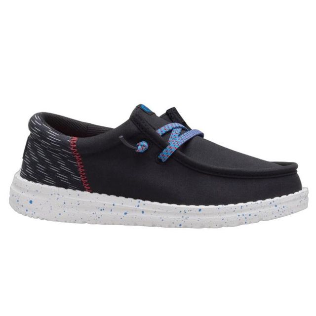 Boy's Hey Dude Wally Funk Hersey Jacquard Black Multi Casual Shoes 44184-0C4