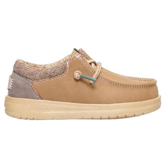 Boy's Hey Dude Classic Nut Faux Leather Slip On Shoes 44181-2AH