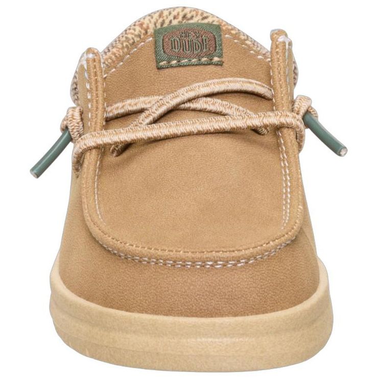 Boy's Hey Dude Classic Nut Faux Leather Slip On Shoes 44181-2AH