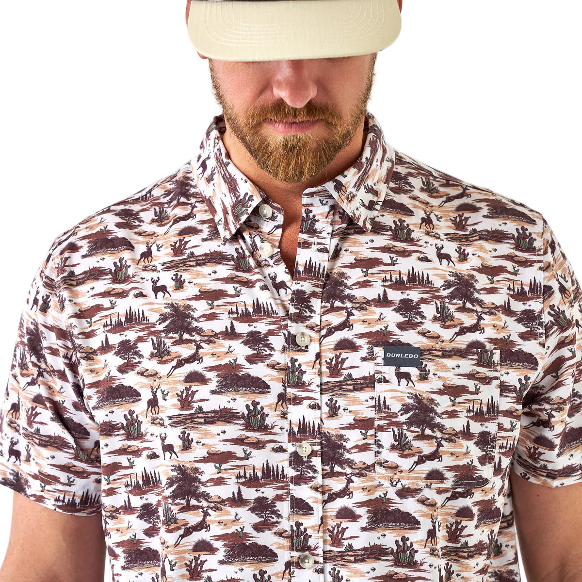 Men's Burlebo Performance Button Up Brush Country PBU-BRCTY