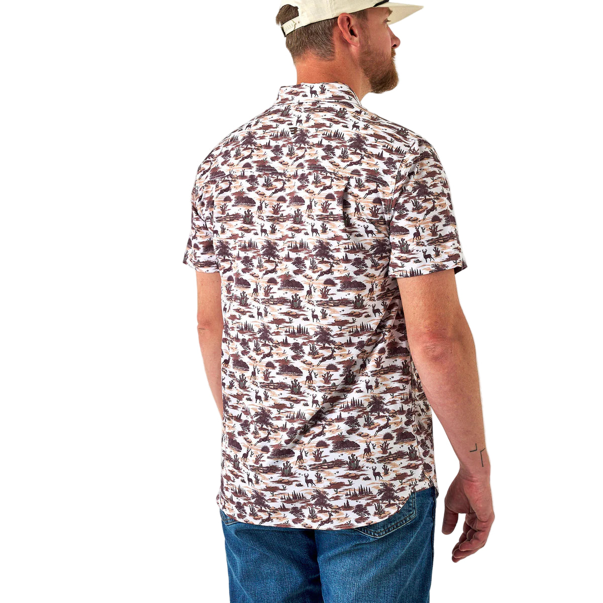 Men's Burlebo Performance Button Up Brush Country PBU-BRCTY