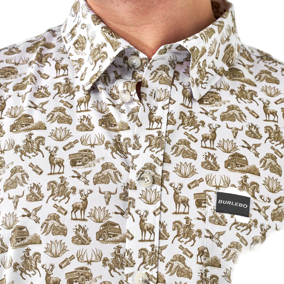 Men's Burlebo Performance Button Up "Into The Wild" PBU-ITW