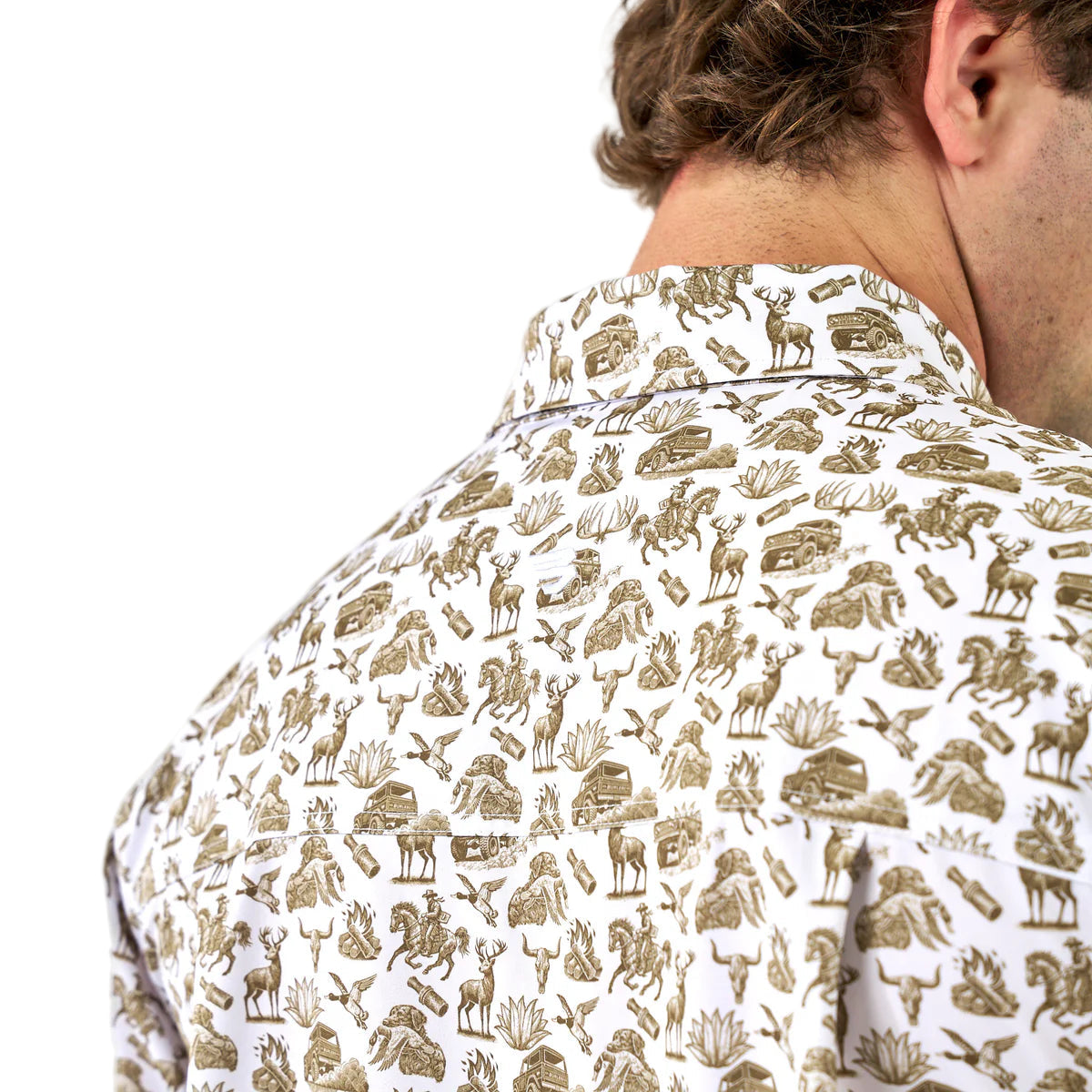 Men's Burlebo Performance Button Up "Into The Wild" PBU-ITW