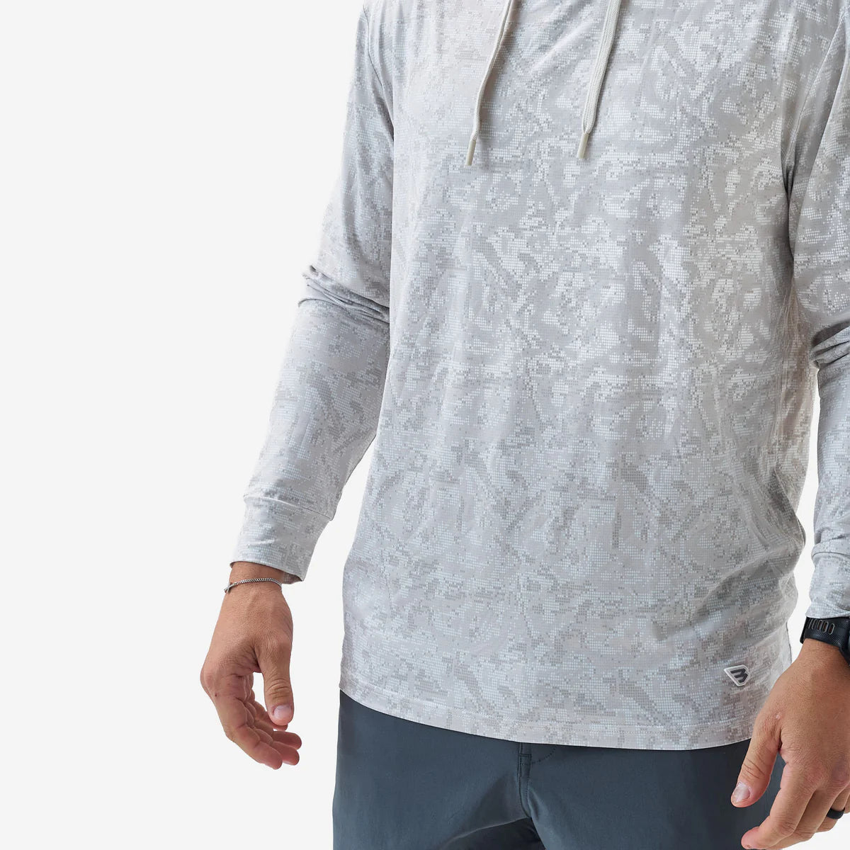 Men's Burlebo Ivory Digi Camo Performance Hoodie PH-DIGC-IVR