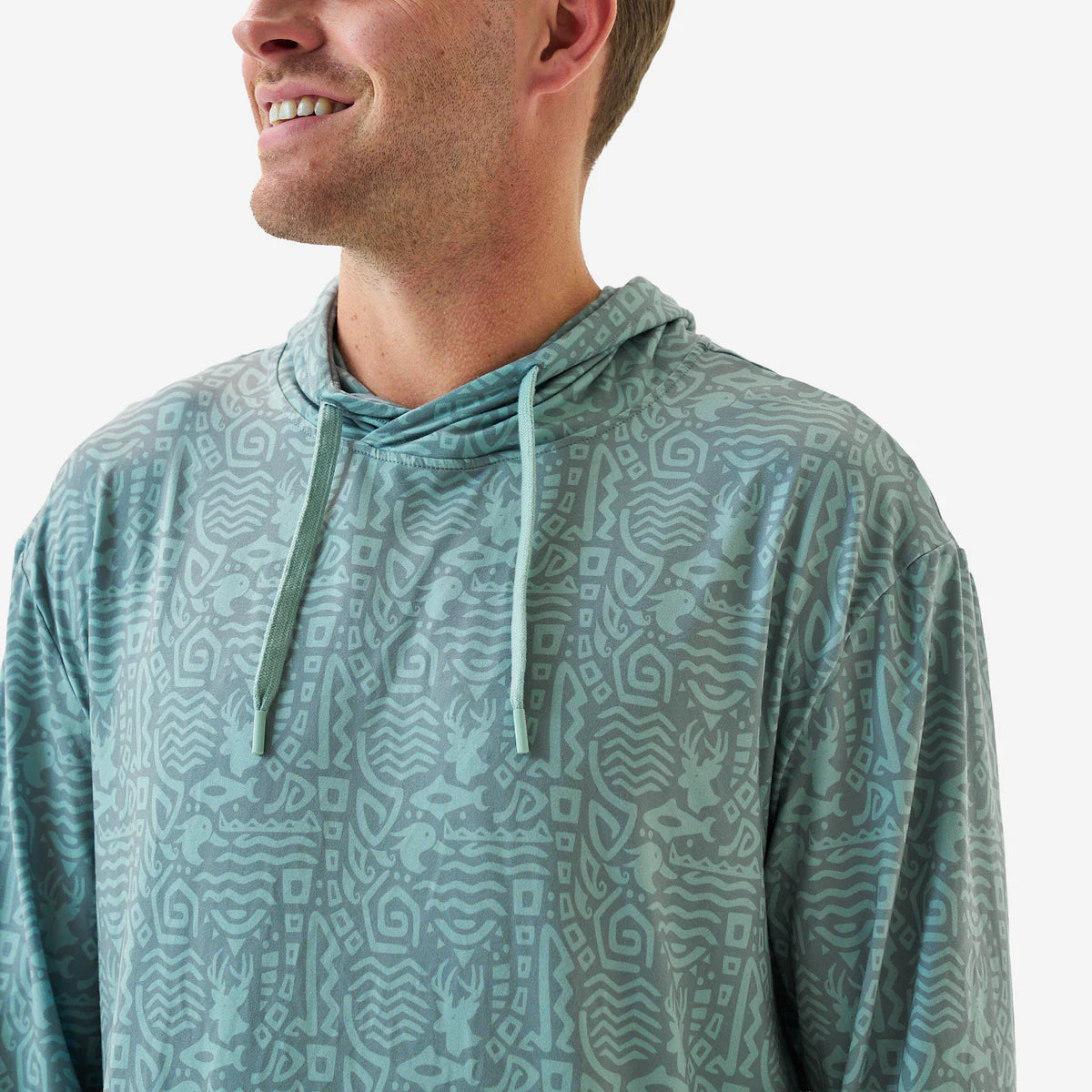 Men's Burlebo Sage Mayan Outdoors Performance Hoodie PH-MO-SGE