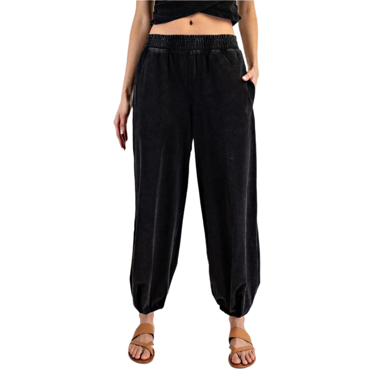 Women's ee:some Solid Pocket Jogger Sweatpants PH12485 - Crazy House Western Wear