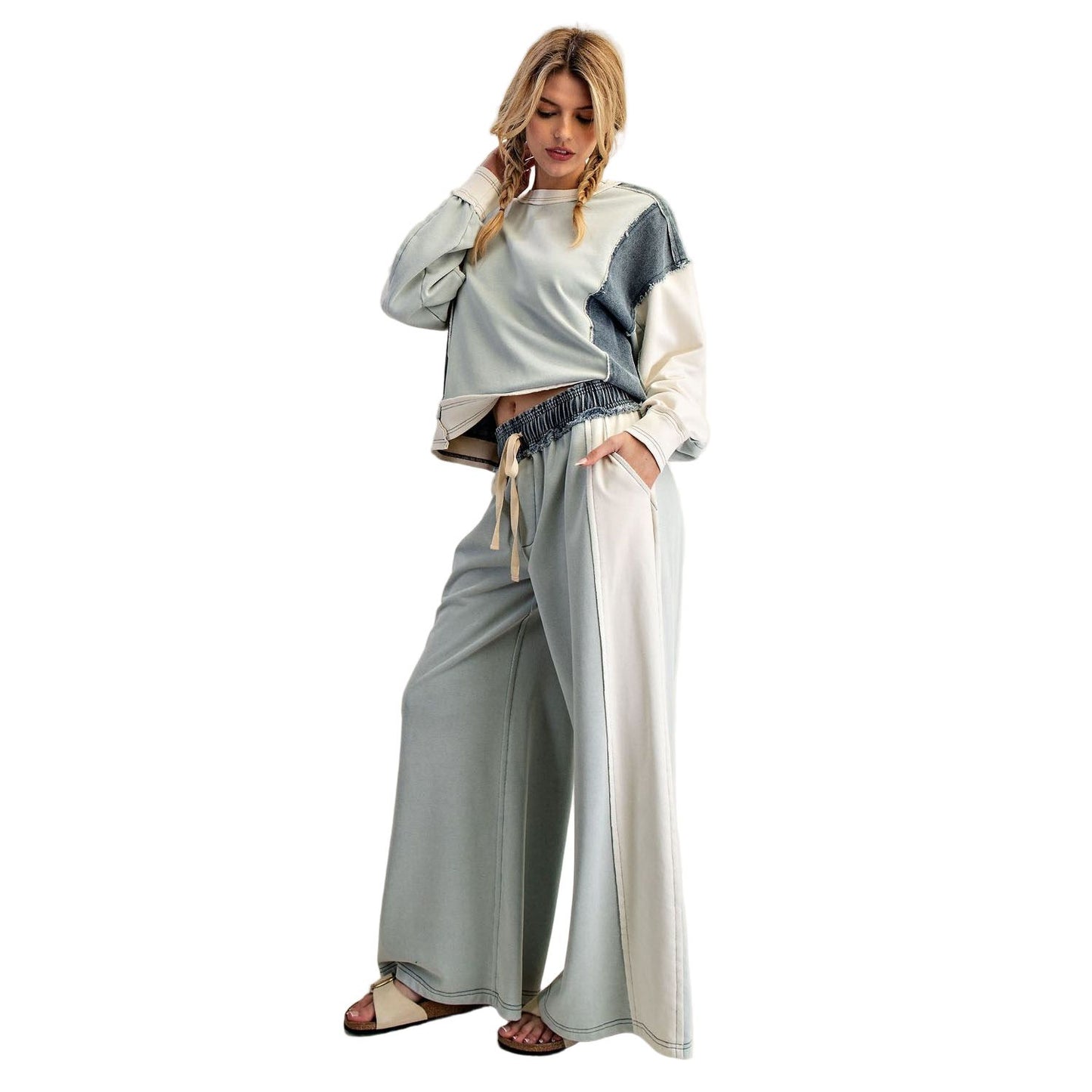 Women's ee:some Color Block Denim Drawstring Pants PK13002