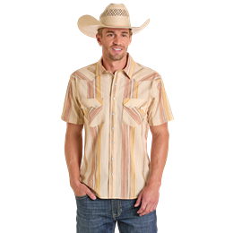 Men's Panhandle Snap Short Sleeve shirt PMN3S06576 - Crazy House Western Wear