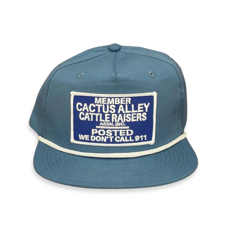 Men's Cactus Alley Blue Snapback with White Rope