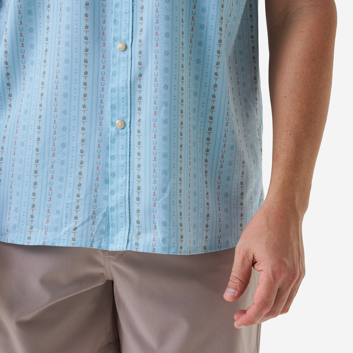 Men's Burlebo Blue Jean Burlebo Ranch Performance Western Shirt PWS-TBR-BJ