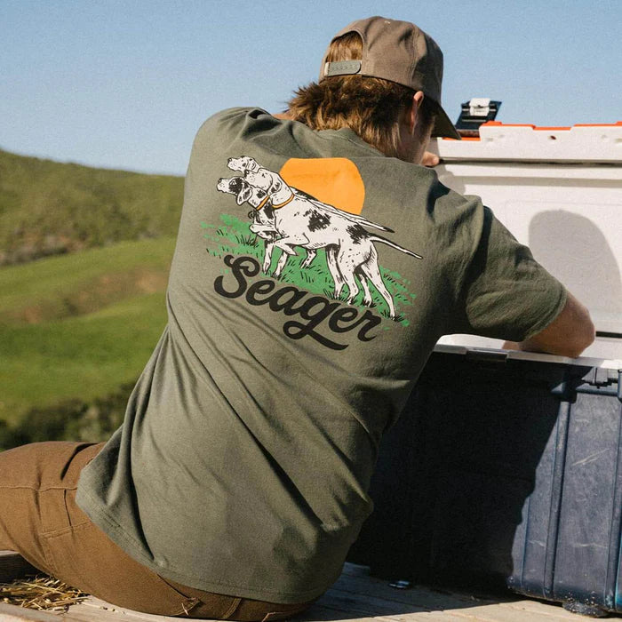 Men's Seager Surplus Green Pointer Tee Surplus Green MTSU26POINTMIL
