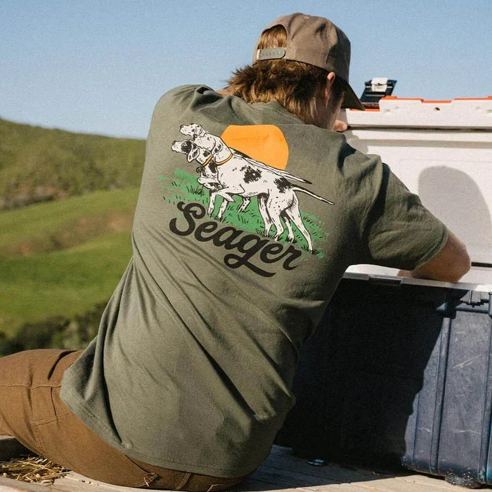 Men's Seager Surplus Green Pointer Tee Surplus Green MTSU26POINTMIL