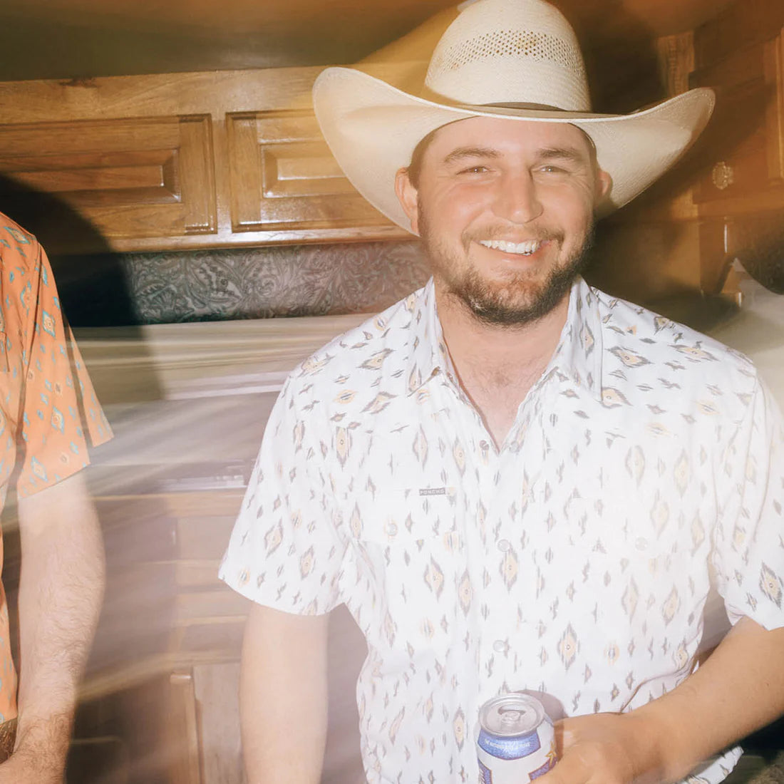 Men's Poncho "The Diamond Back" Short Sleeve Button Up