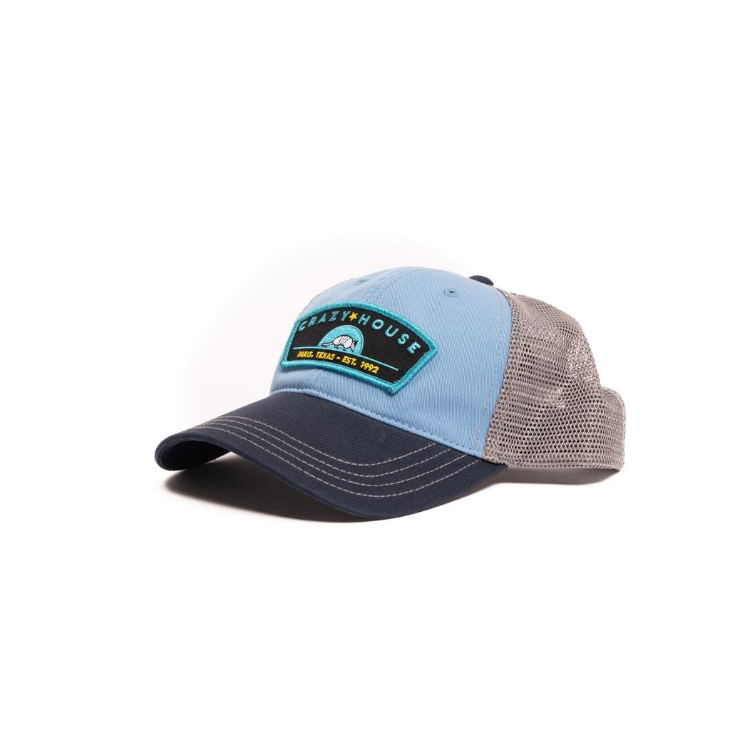 Crazy House Unisex Snapback Blue and Gray With Patch - Crazy House Western Wear
