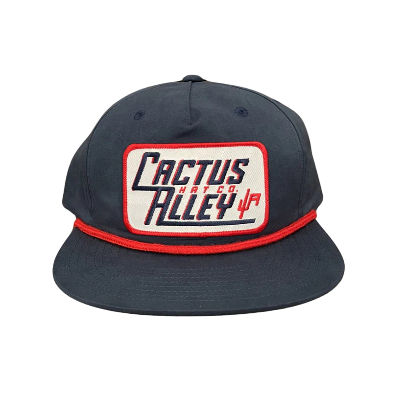 Men's Cactus Alley "New Retro" Blue Snapback with Red Rope