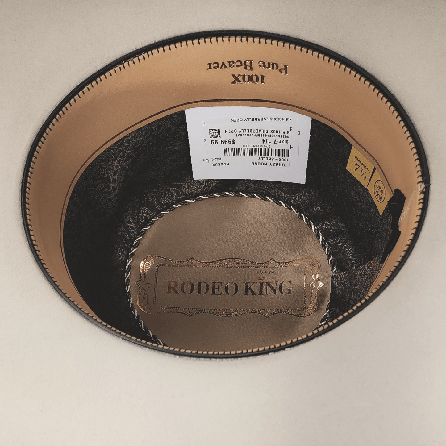 Rodeo King 100X Silver Belly 4 1/2" Felt Hat - Crazy House Western Wear