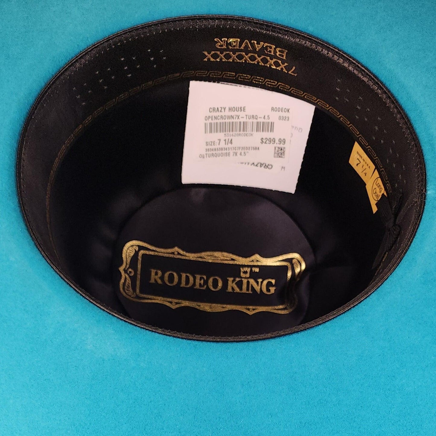 Rodeo King 7X Turquoise 4 1/2" Felt Hat - Crazy House Western Wear