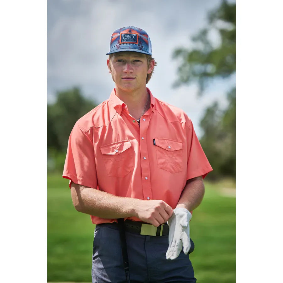 Men's Hooey "Doc" Hat Navy/White Aztec with Rectangle Patch 2502T-NVWH