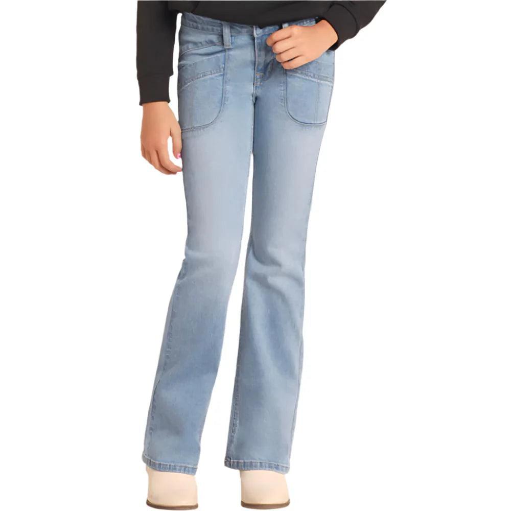 Girl's Rock & Roll Denim Deep Pocket Bootcut Jeans BG4MD04766 - Crazy House Western Wear