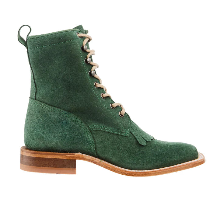 Women's R Watson 8" Teal Lacer Roughout Boot RWL8915-2 - Crazy House Western Wear