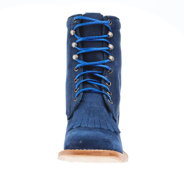 Women's R. Watson 8" Royal Blue Lacer Roughout Boot RWL8918-2 - Crazy House Western Wear