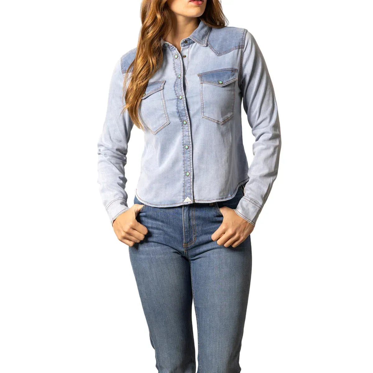 Women's Kimes Ranch Light Wash Rayna Snap Shirt