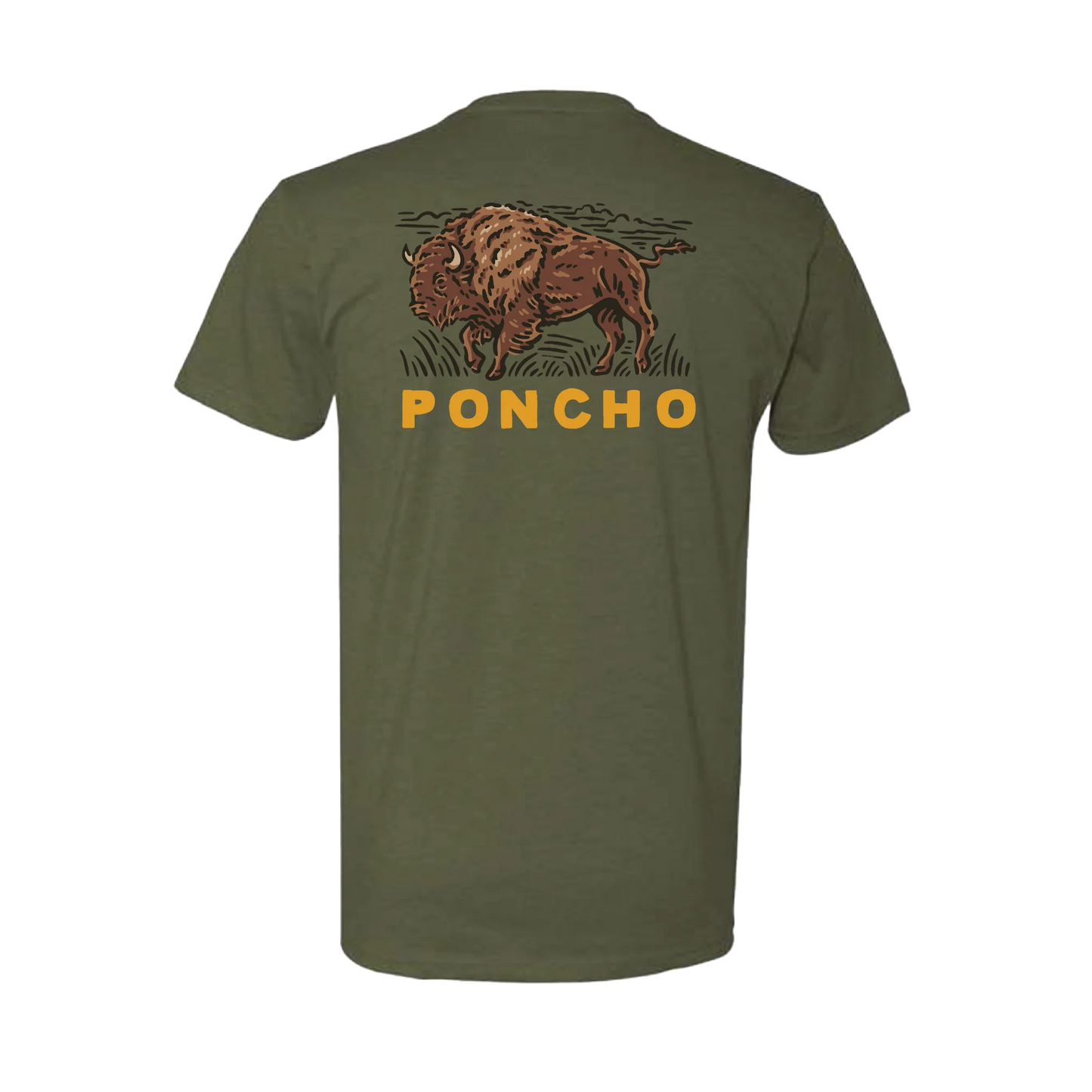 Men's Poncho "Roaming Bison Tee"
