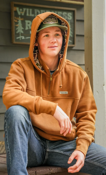 Local Boy Men's Rust Quarter-Zip Hoodie L1300040-RST