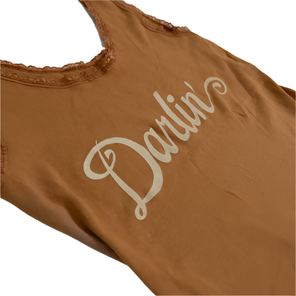 Women's Cognac Cream "Darlin" Tank Top