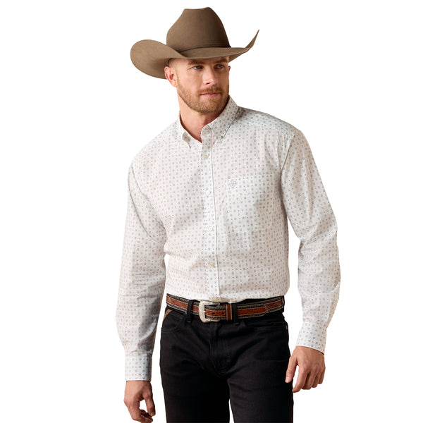 Men's Ariat White Multi Long Sleeve Somers Classic Fit Shirt 10073594